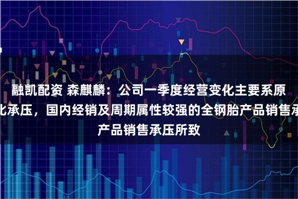 融凯配资 森麒麟：公司一季度经营变化主要系原材料同比承压，国内经销及周期属性较强的全钢胎产品销售承压所致