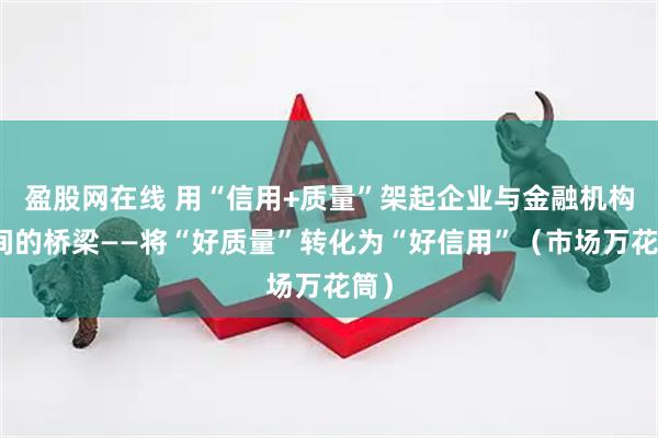 盈股网在线 用“信用+质量”架起企业与金融机构之间的桥梁——将“好质量”转化为“好信用”（市场万花筒）